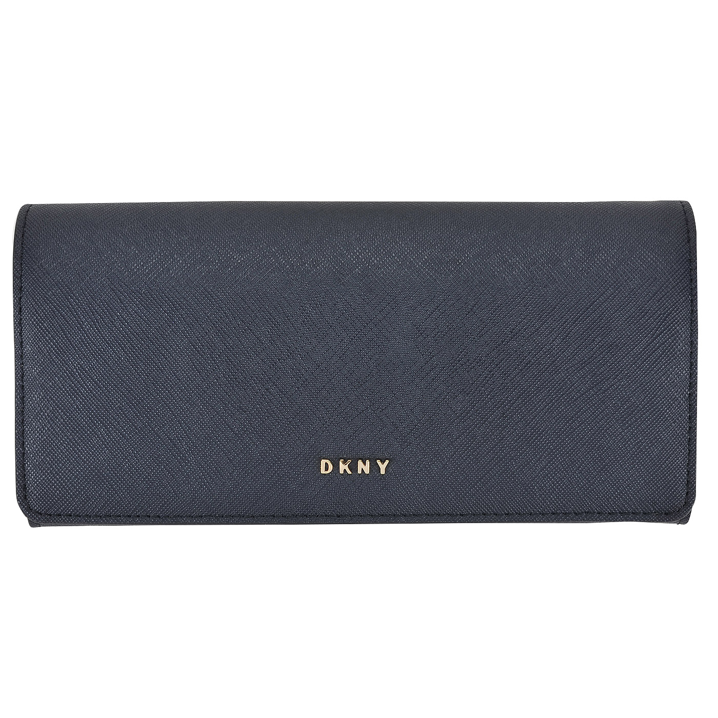 Женское портмоне из сафьяновой синей кожи DKNY