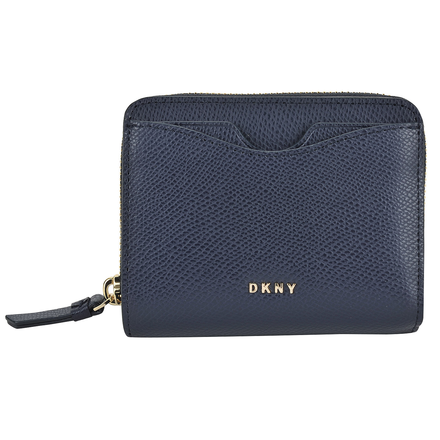 Компактное женское портмоне из зернистой матовой кожи DKNY