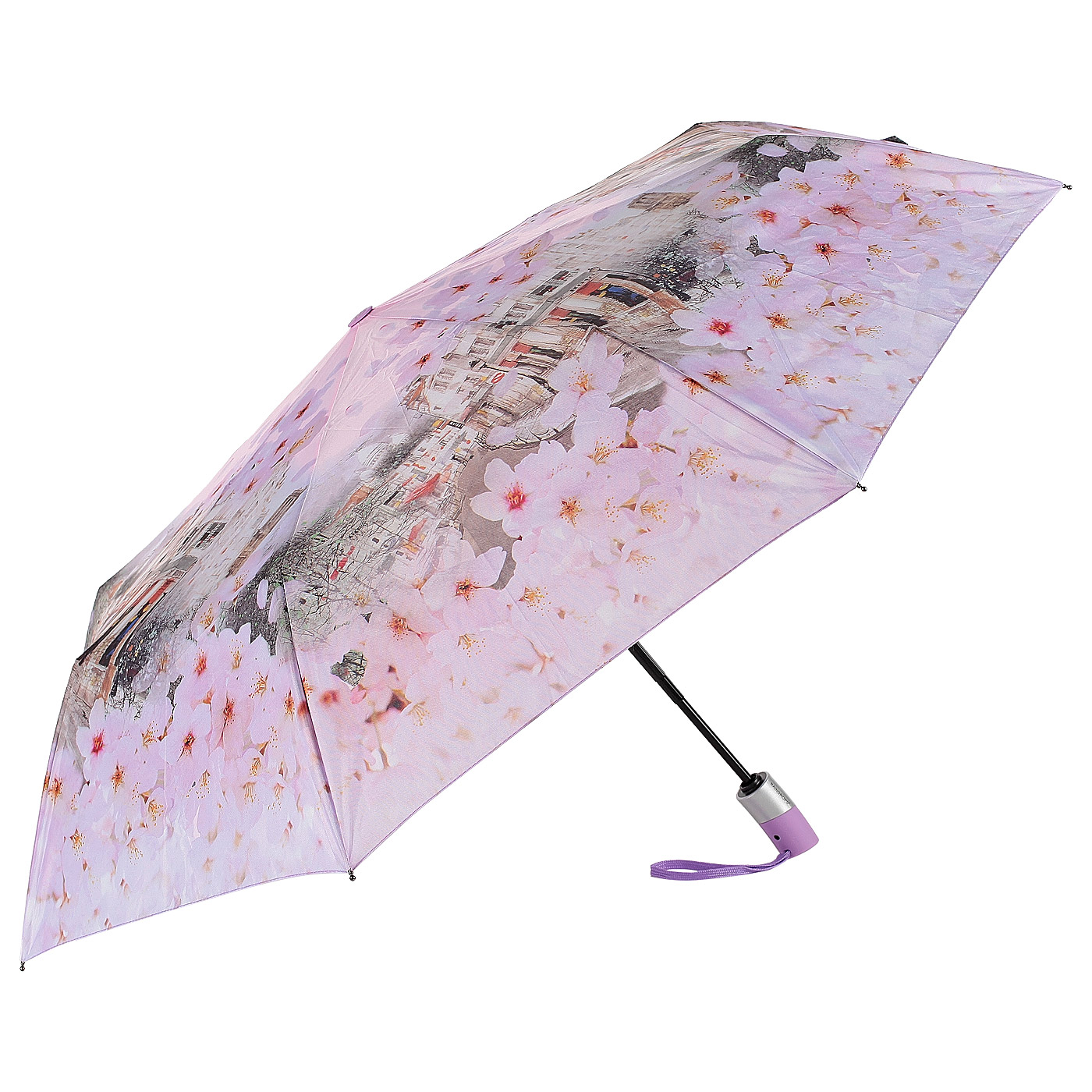 Складной зонт с нежным цветочным принтом Raindrops