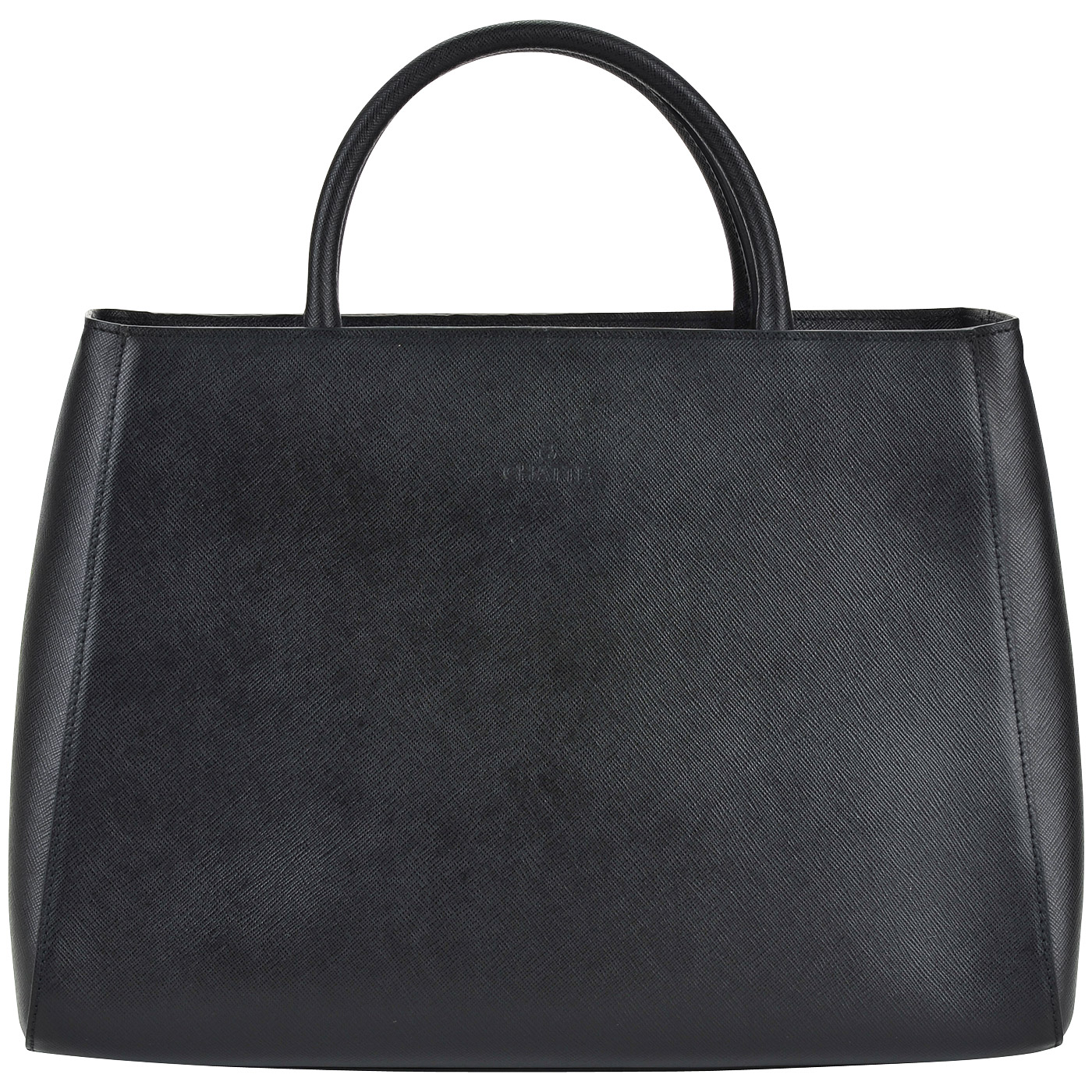 Женская сумка из сафьяновой черной кожи Chatte