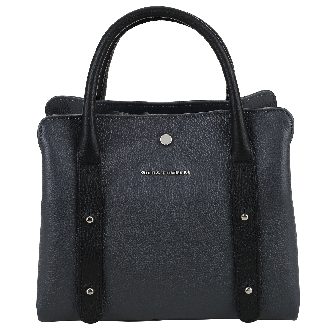 Кожаная сумка Gilda Tonelli Dollaro 6244_grigio/nero_pc - 2000558564670 ...