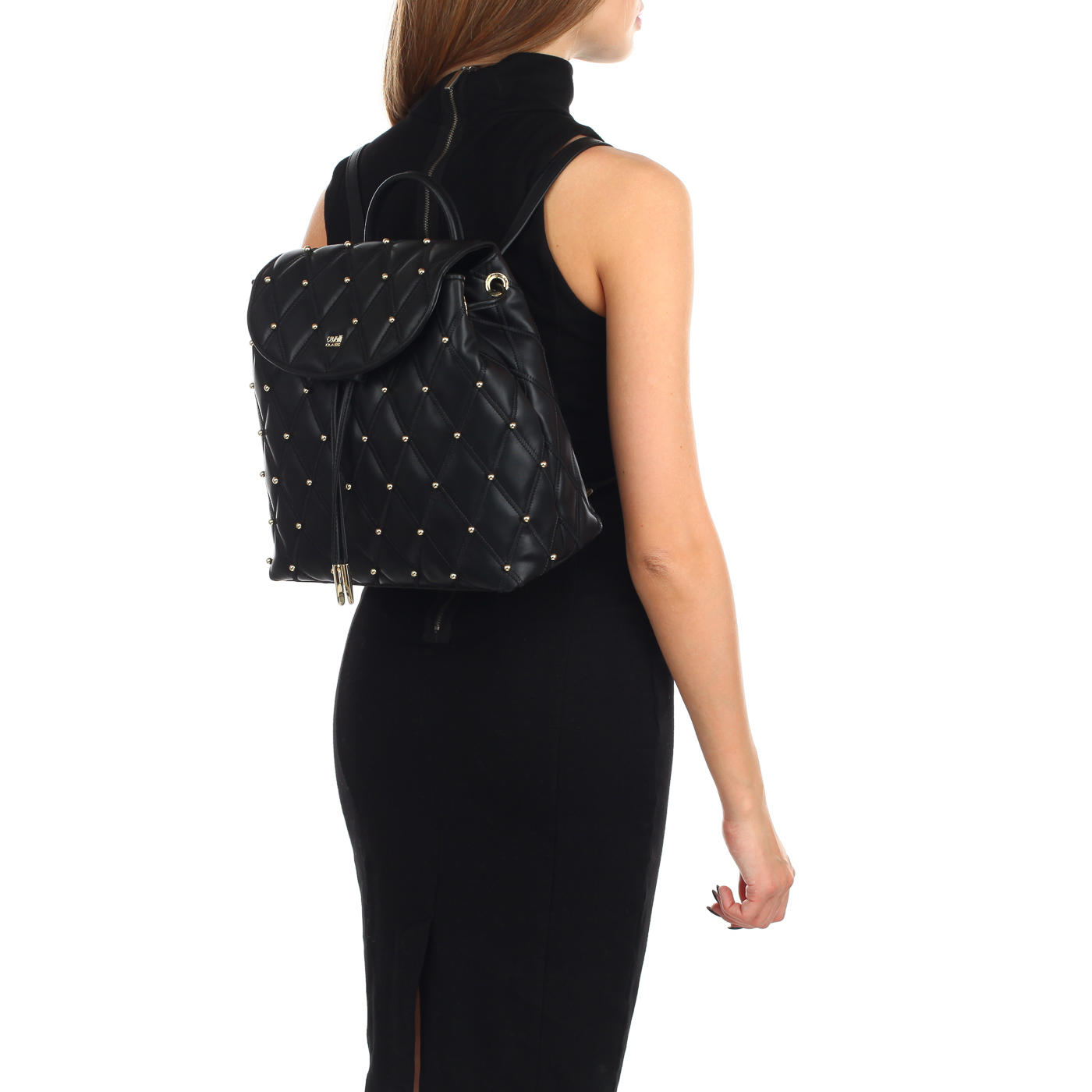 Черный стеганый рюкзак Cavalli Class Joile