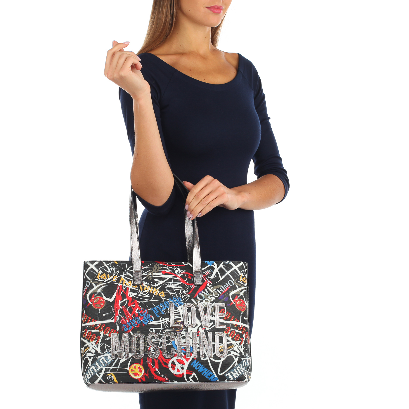 Сумка с принтом Love Moschino LM prints