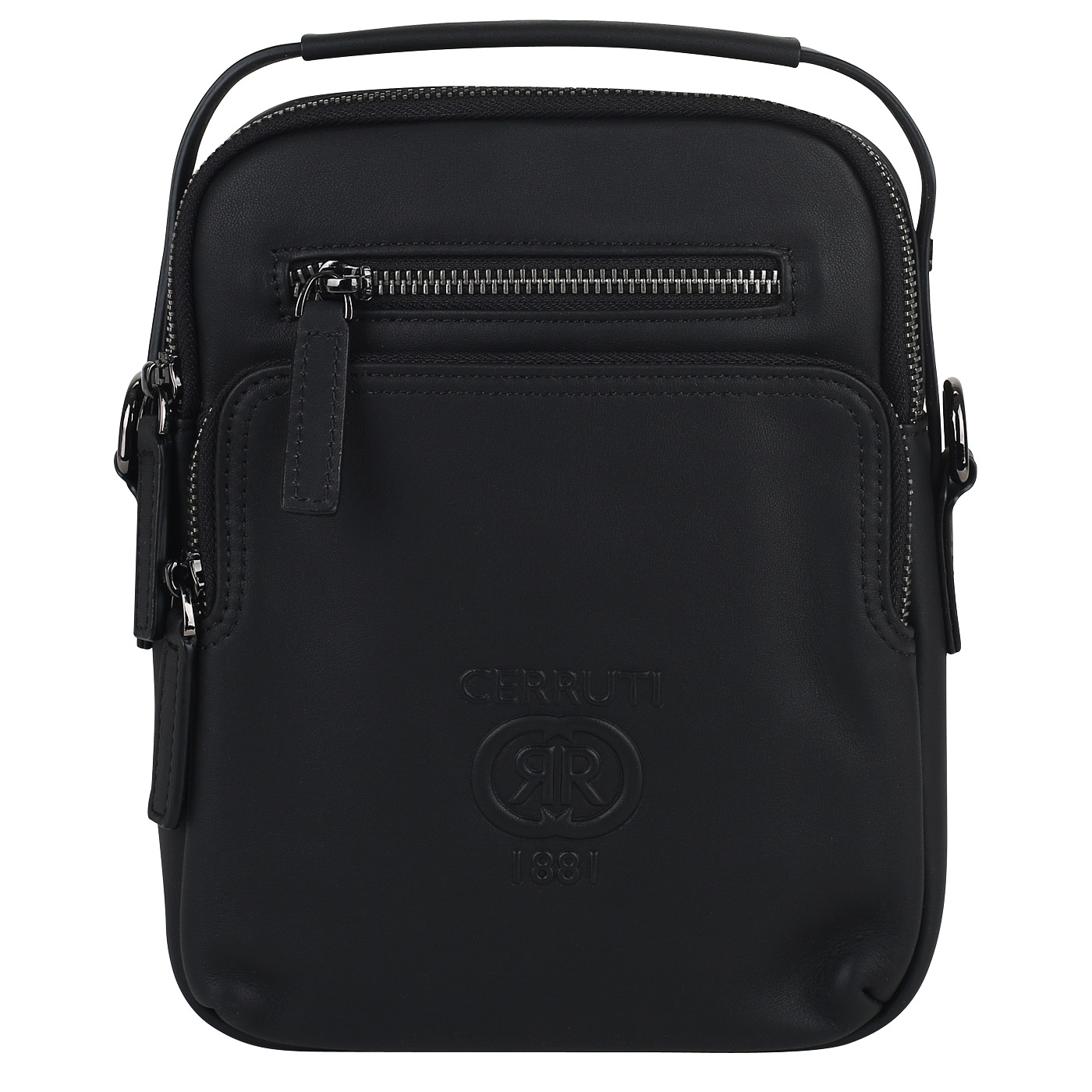 Сумка через плечо Cerruti 1881 Fill CEBO05148M_black - 2000558163705 черный натуральная кожа 18 x 24 x 7 Цена 25188 руб. купить в интернет-магазине PanChemodan.ru в Тюмени