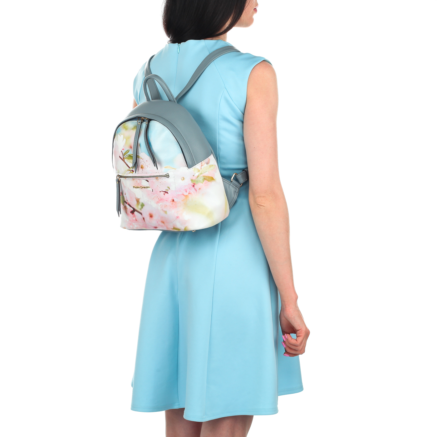 Женский кожаный рюкзак с принтом Fiato Dream 