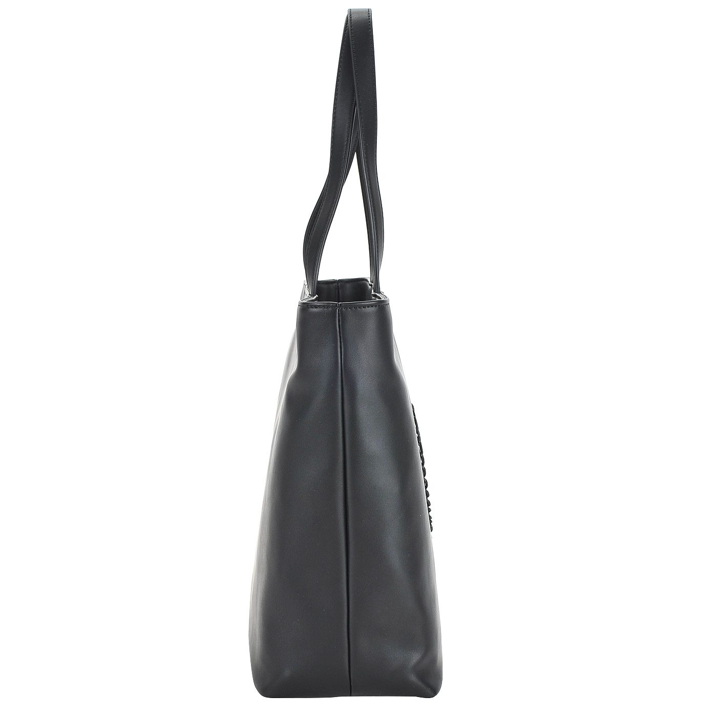 Вместительная женская сумка черного цвета Love Moschino Stitching bag
