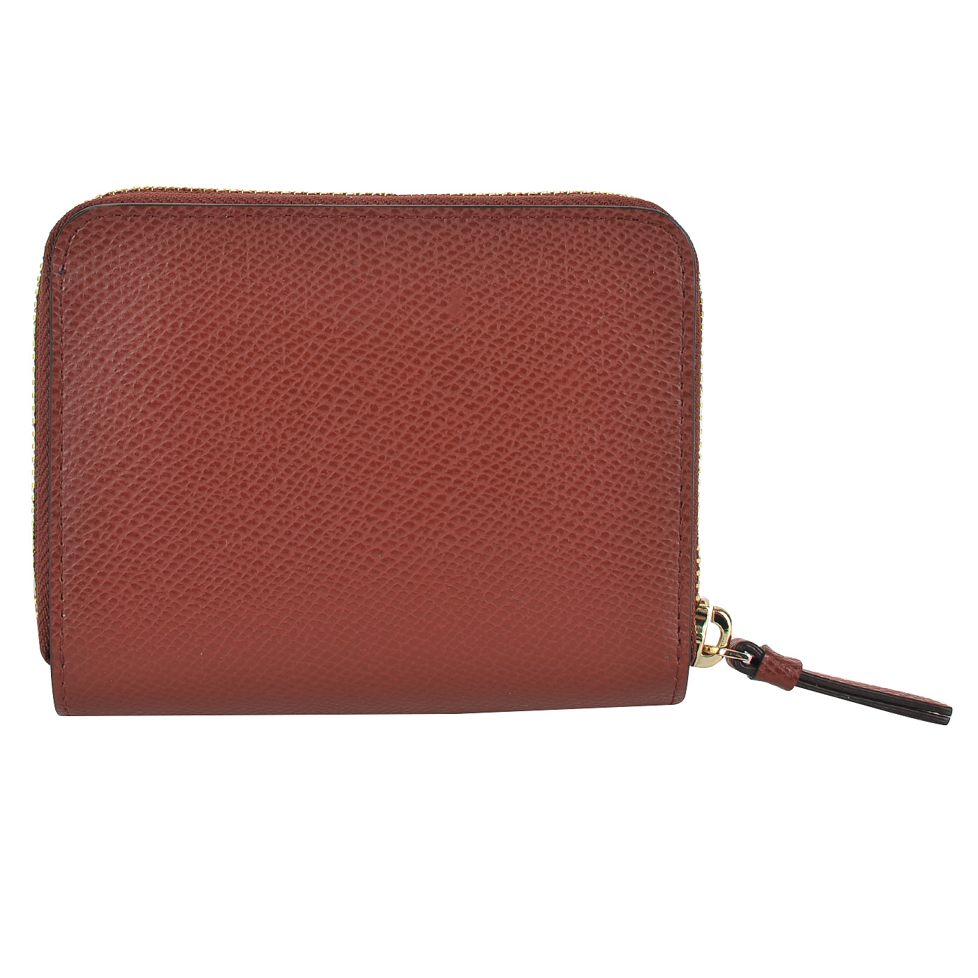 Компактное женское портмоне из зернистой матовой кожи DKNY Cross Saffiano