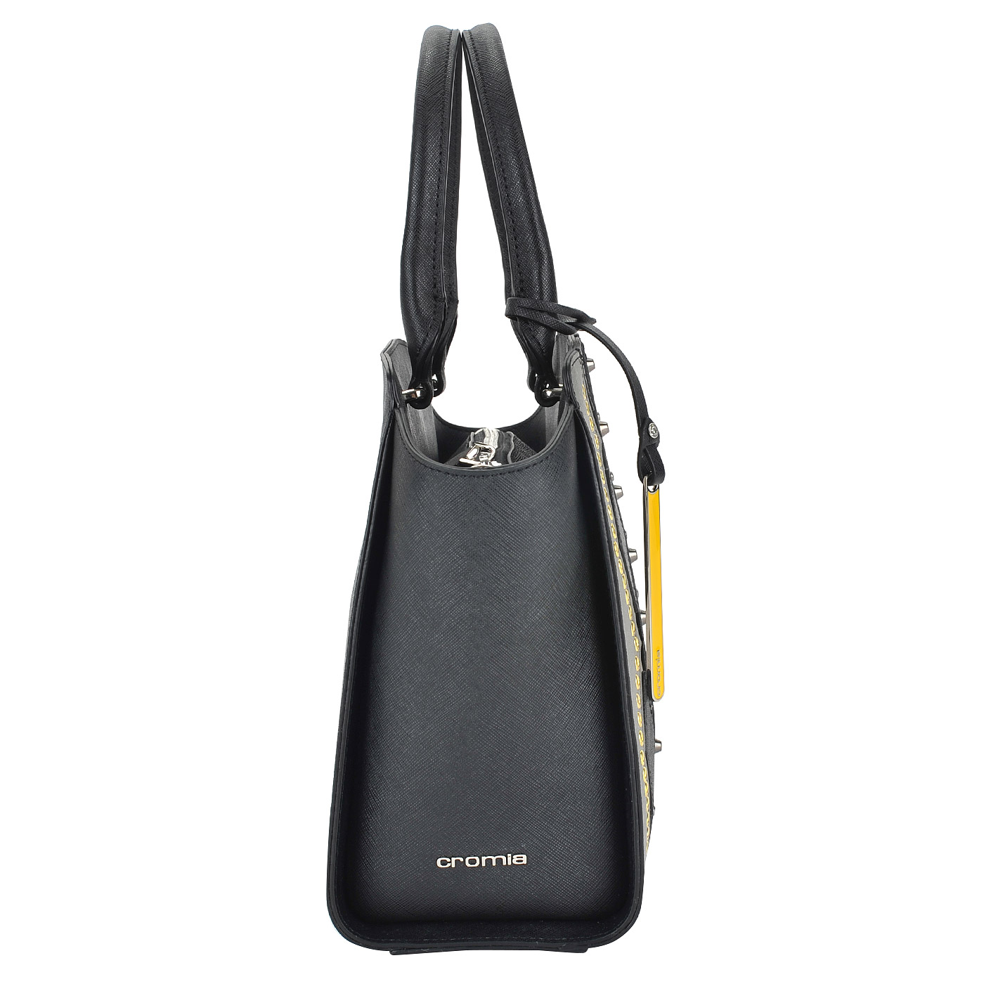 Комбинированная сумочка из сафьяновой кожи с плечевым ремешком Cromia Perla