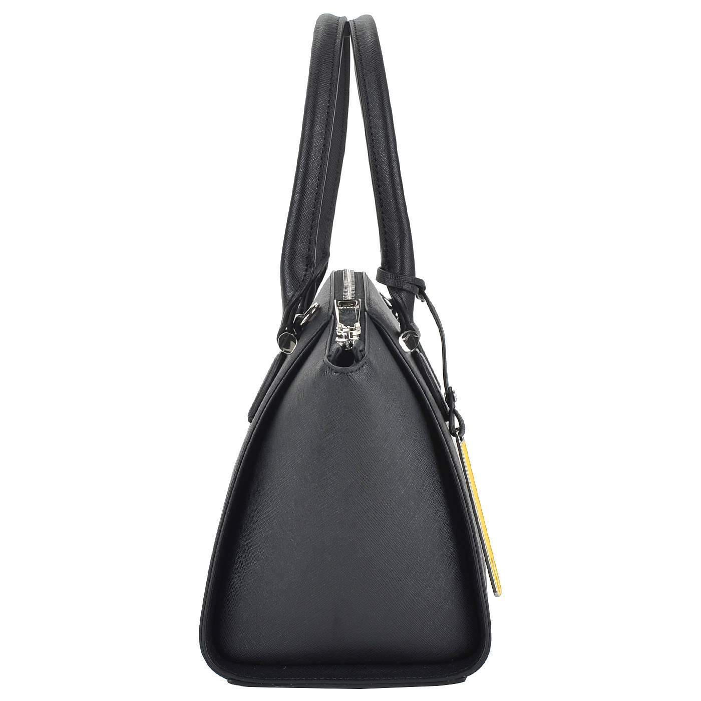 Женская сумочка из сафьяновой черной кожи с плечевым ремешком Cromia Perla