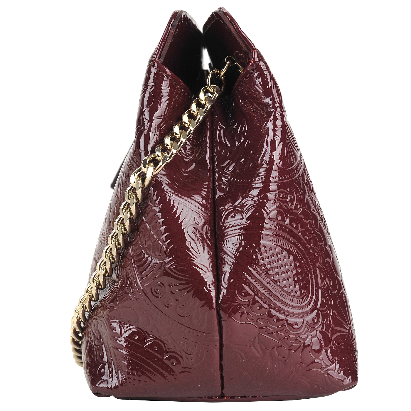 Женская лакированная сумочка с тиснением Marina Creazioni 