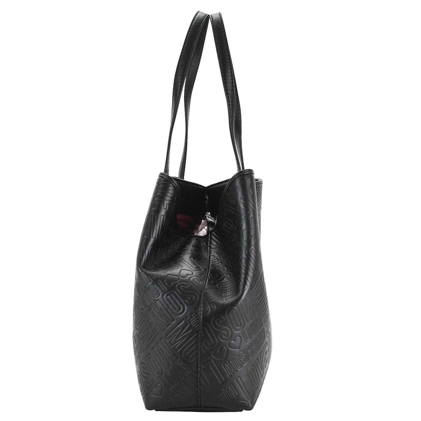 Вместительная женская сумка-трансформер с тиснением Love Moschino Embossed logo