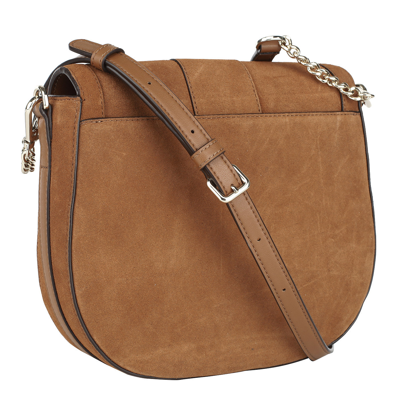 Женская замшевая сумка кросс-боди с откидным клапаном DKNY Suede