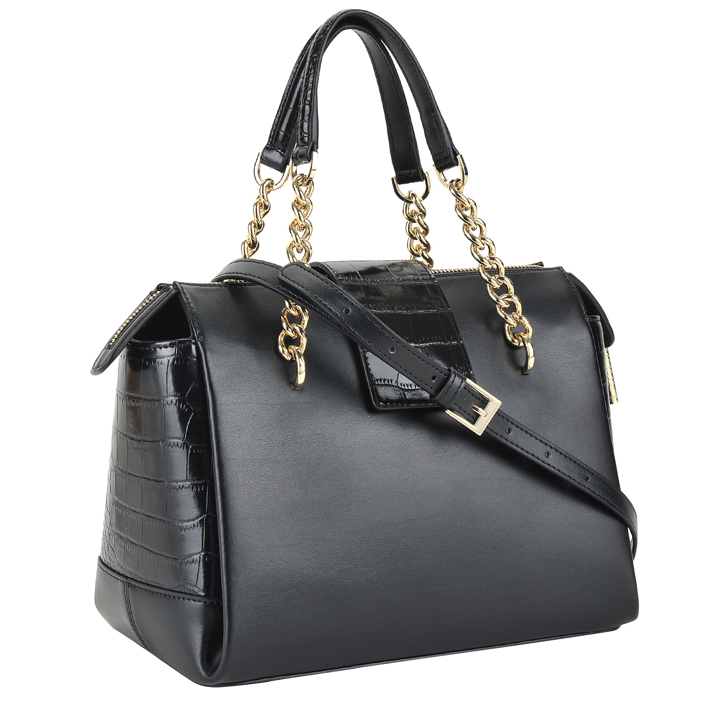 Женская черная сумка с плечевым ремешком Cavalli Class Dea
