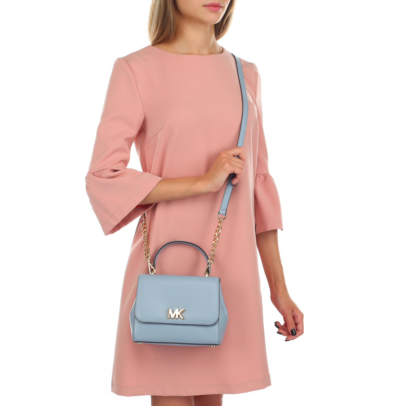 Маленькая кожаная сумочка Michael Kors Mott