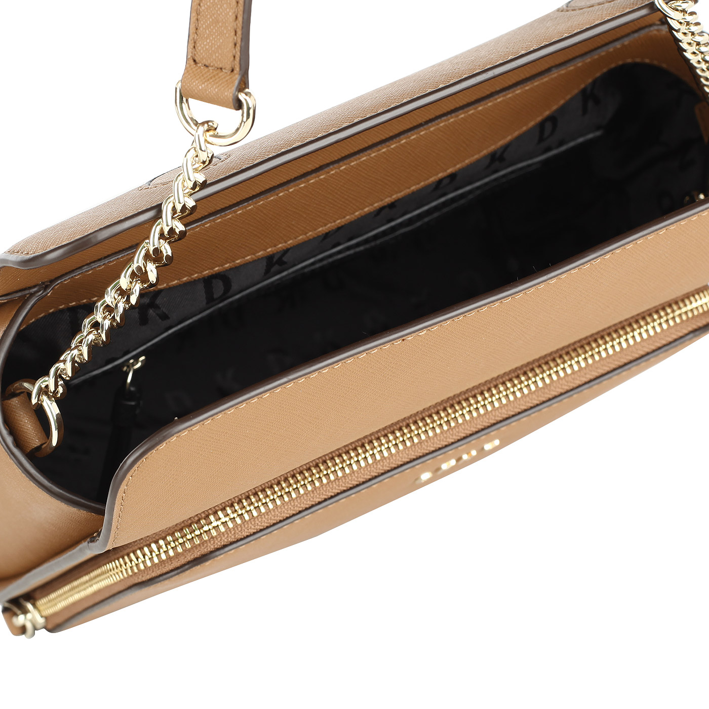 Женская сумка из натуральной сафьяновой кожи DKNY Saffiano