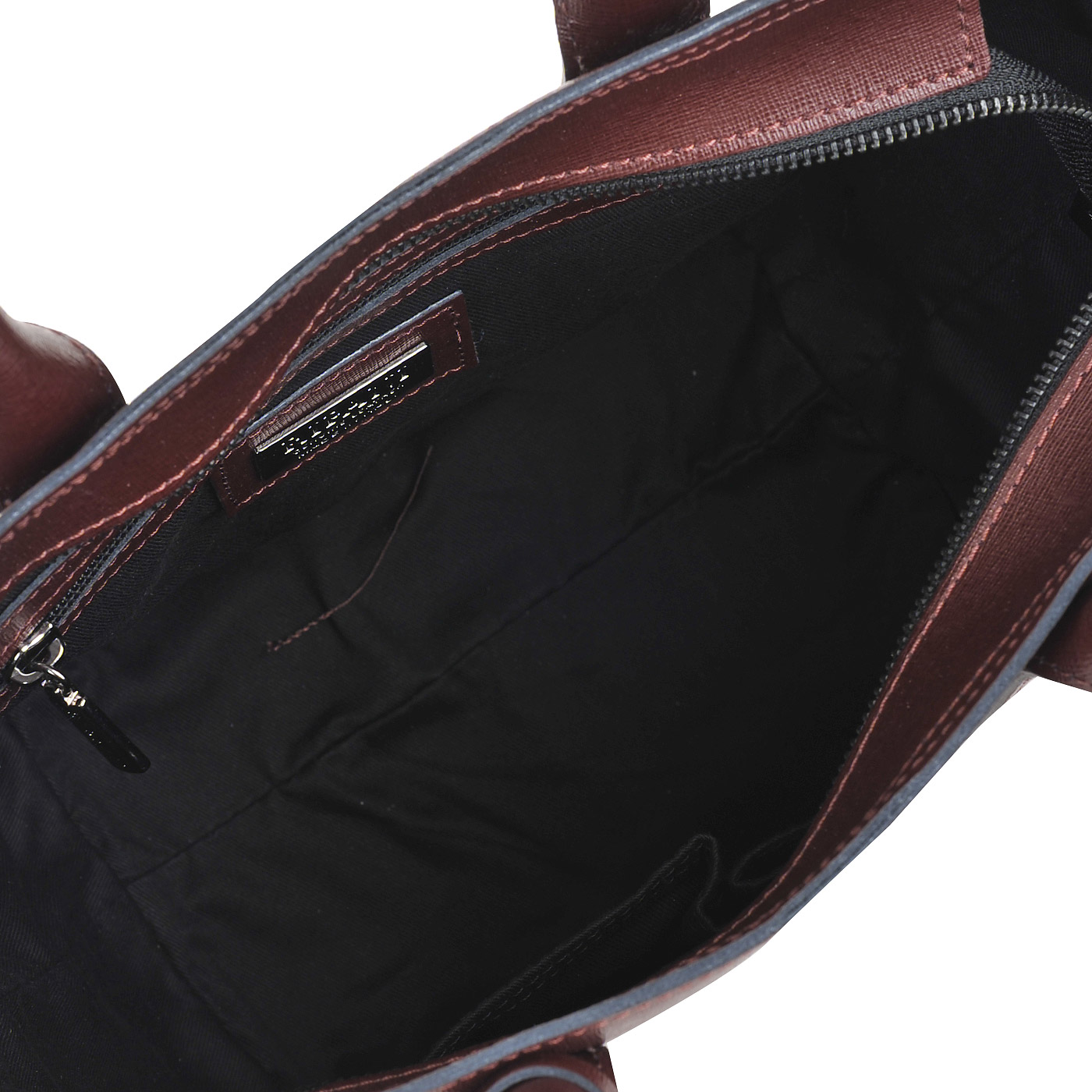 Женская сумка-трапеция из сафьяновой кожи бордового цвета Ripani Cannella