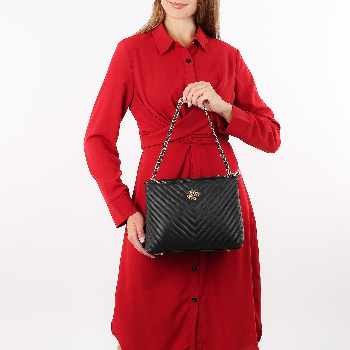 Стёганая кожаная сумка Piumelli Harper