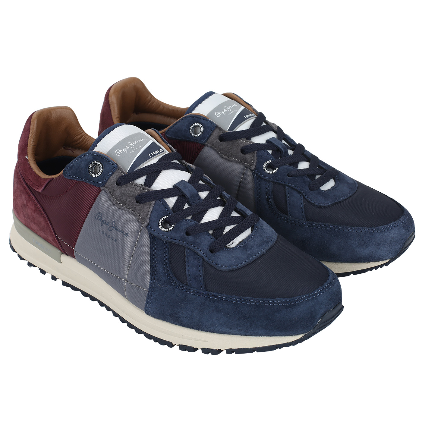 Трехцветные кроссовки Pepe Jeans London Tinker