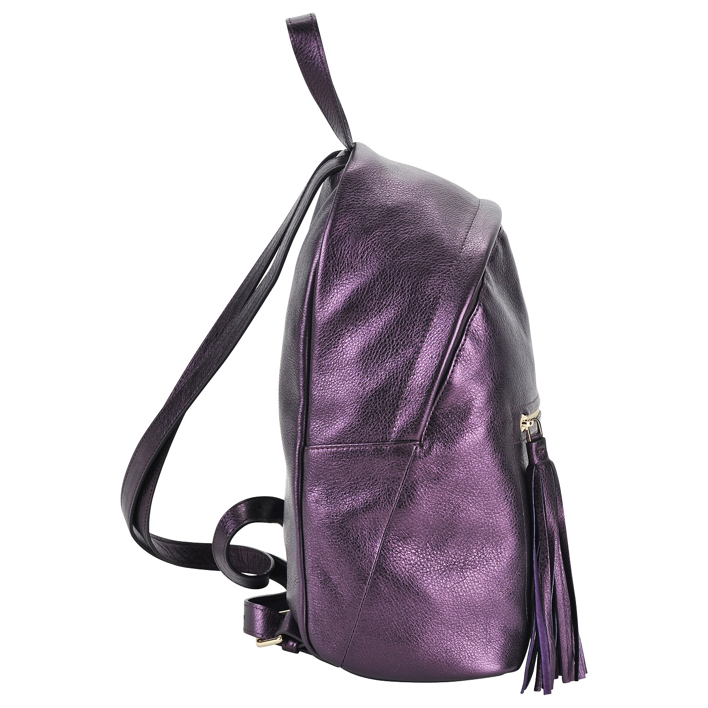 Женский рюкзак из металлизированной кожи Aurelli 