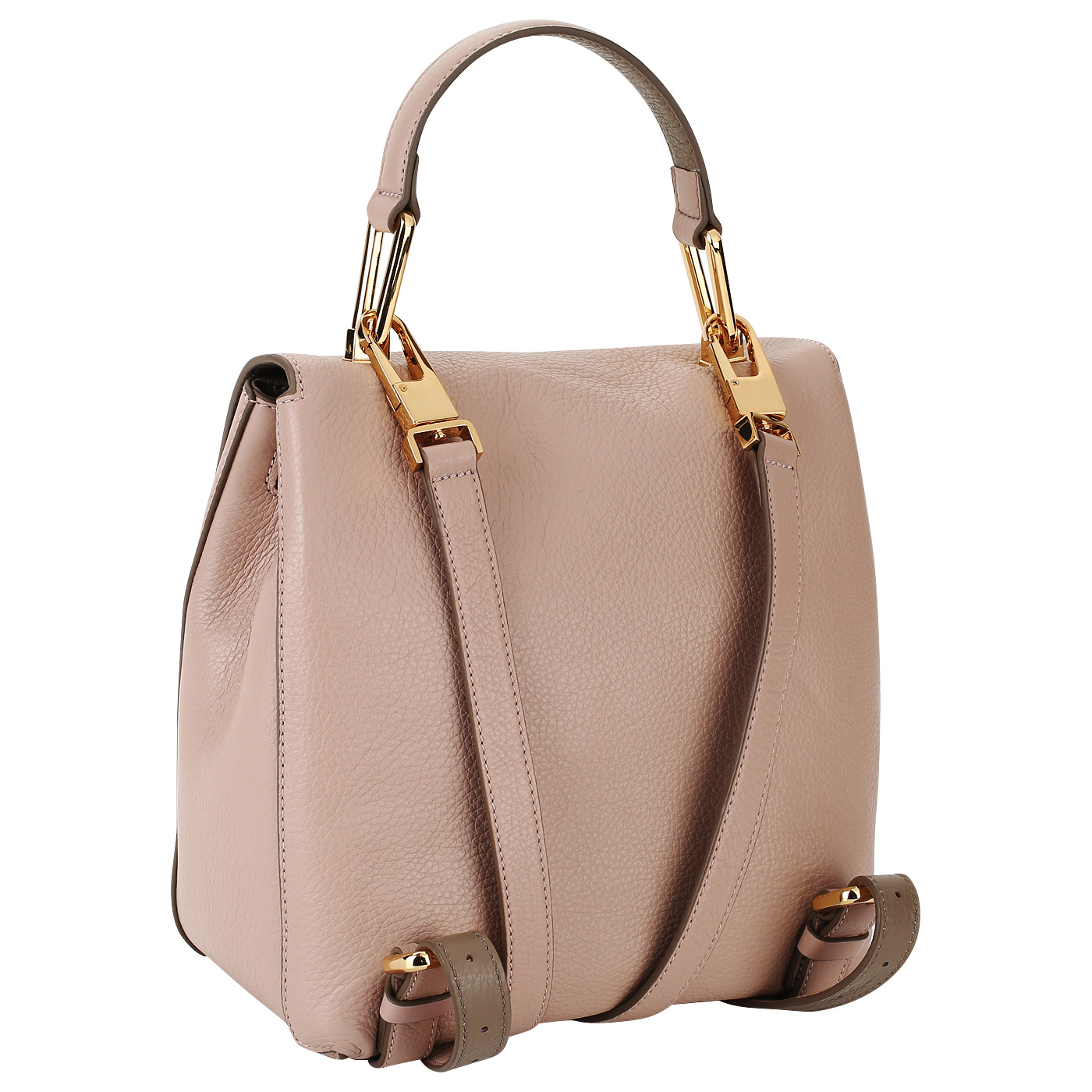 Кожаный женский рюкзак с откидным клапаном Coccinelle Liya