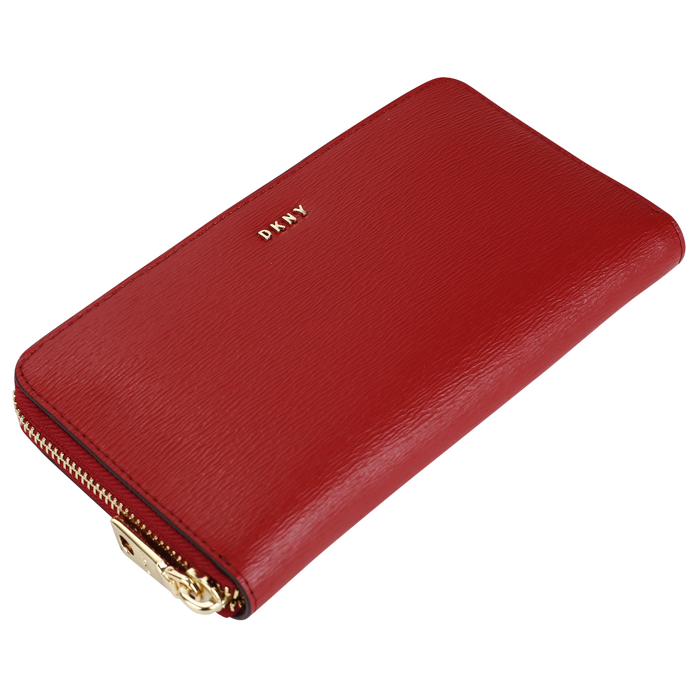 Красное сафьяновое портмоне DKNY Saffiano