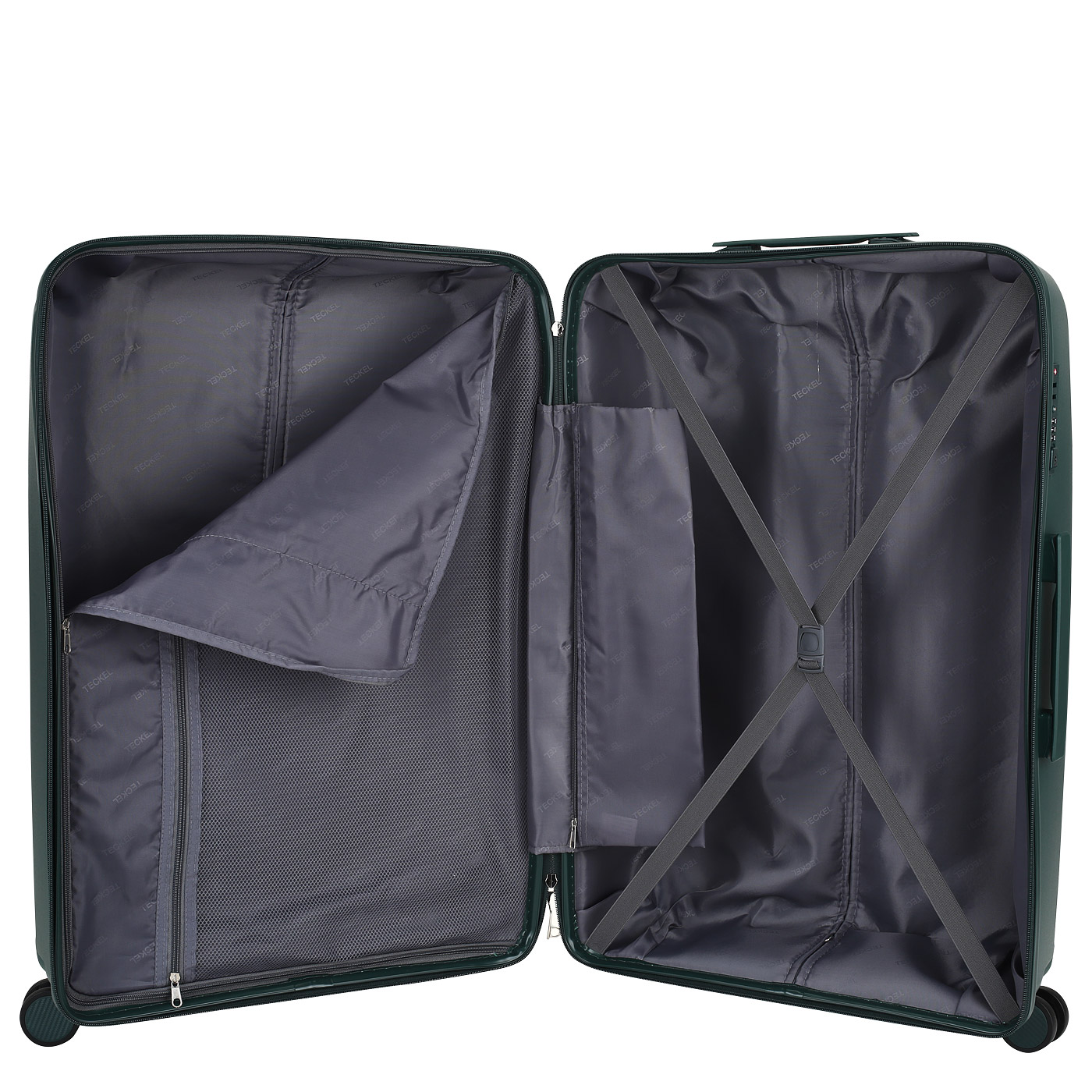 Чемодан большой L из полипропилена с кодовым замком Teckel Skydriver