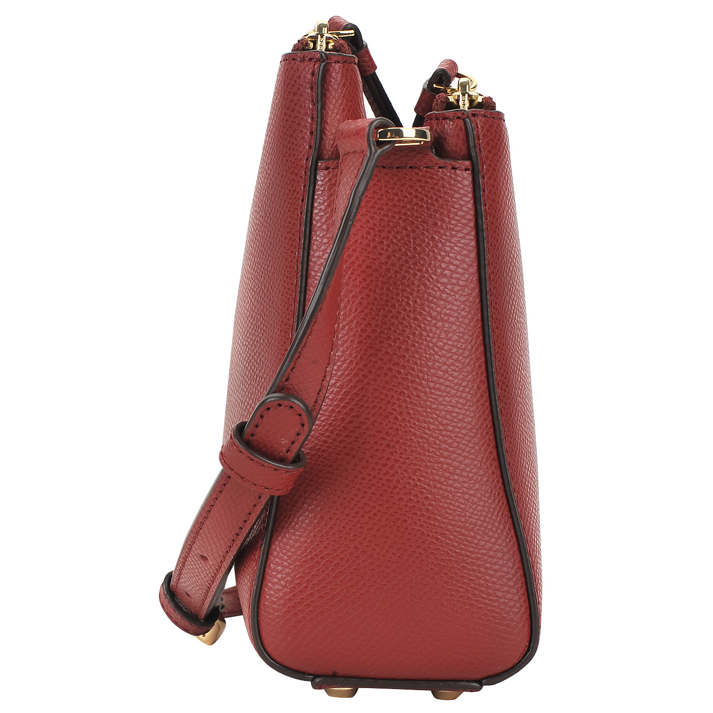 Классическая женская сумка из красной кожи DKNY Cross hatch