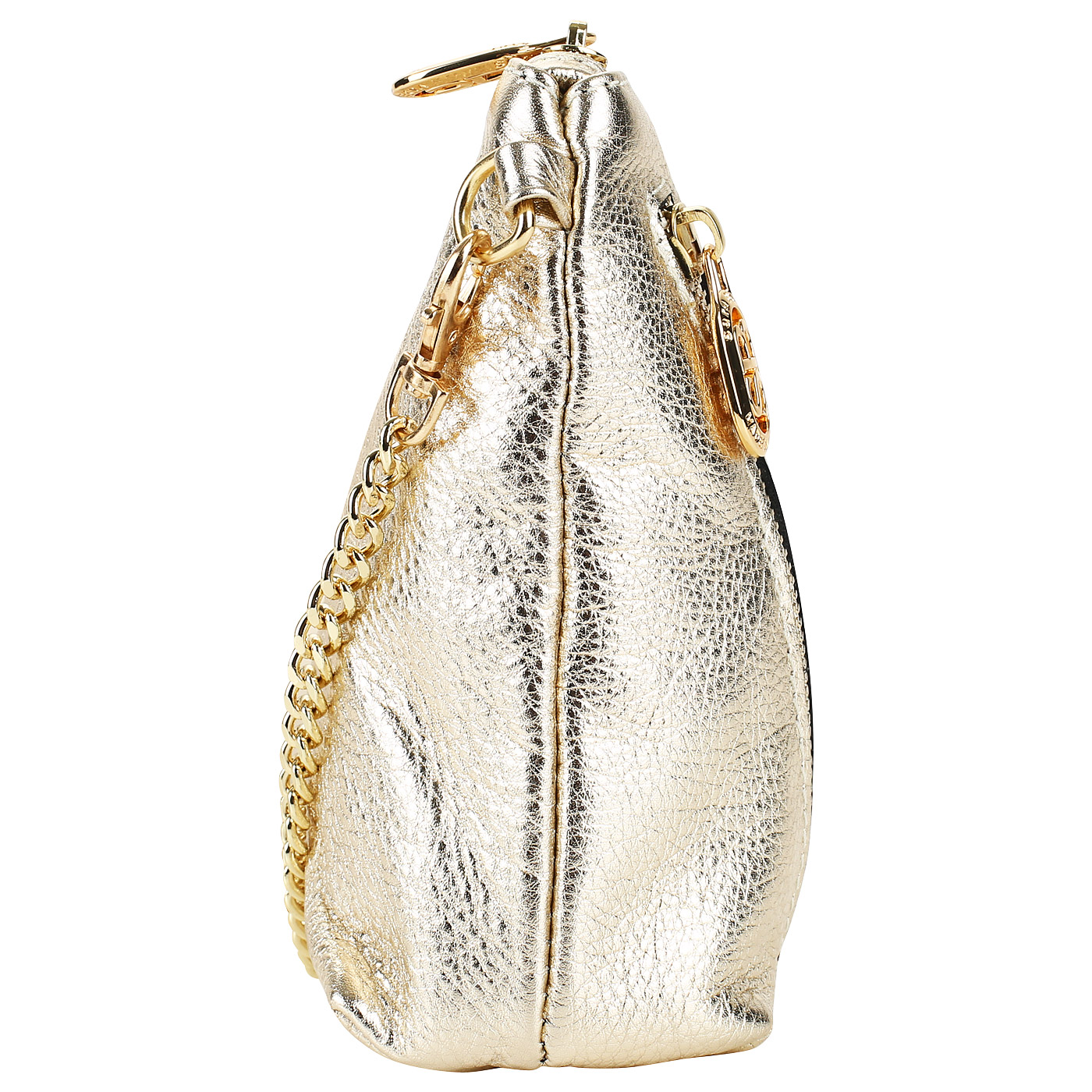 Аккуратная сумочка из металлизированной кожи Sara Burglar Laila