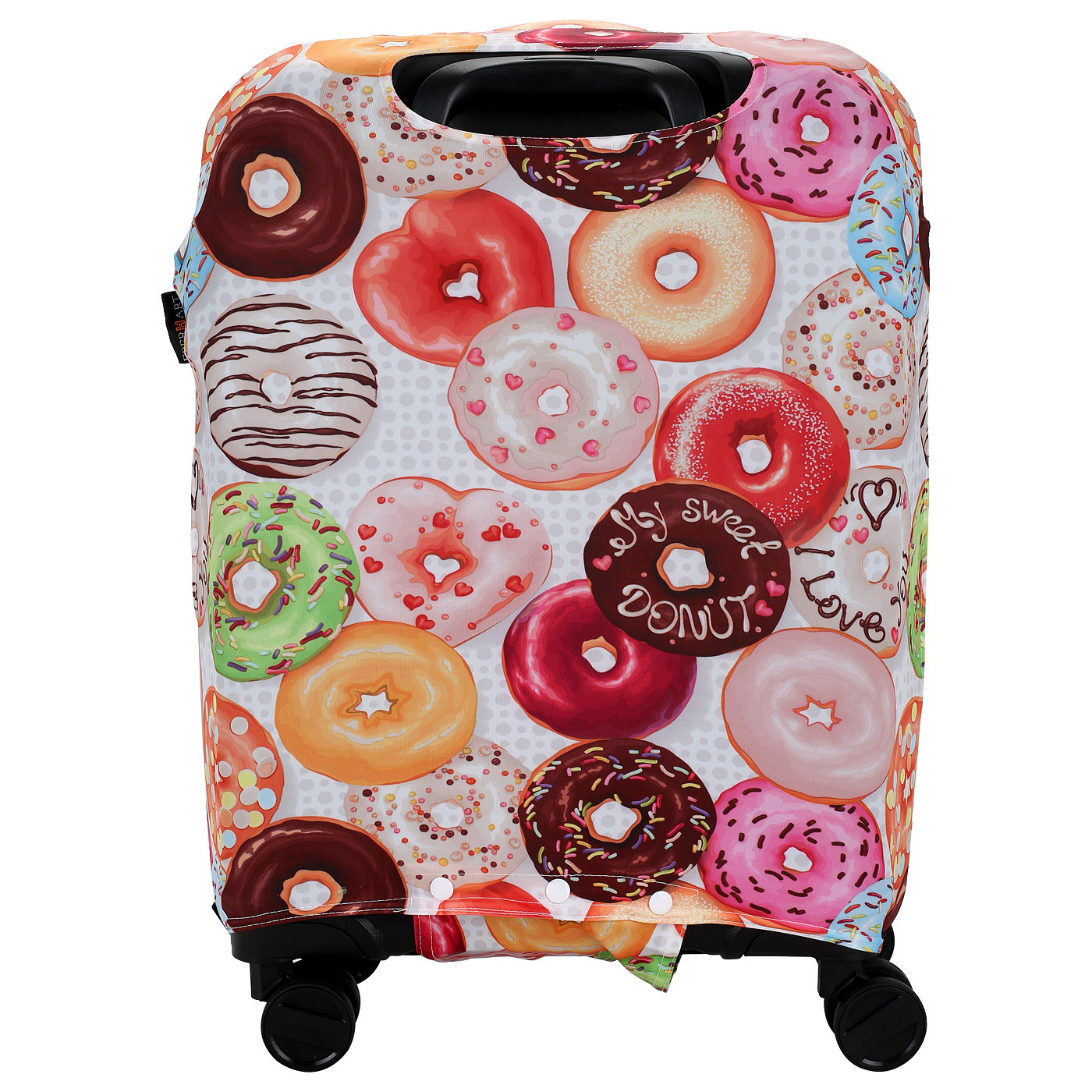 Красочный чехол для маленького чемодана Eberhart Donuts
