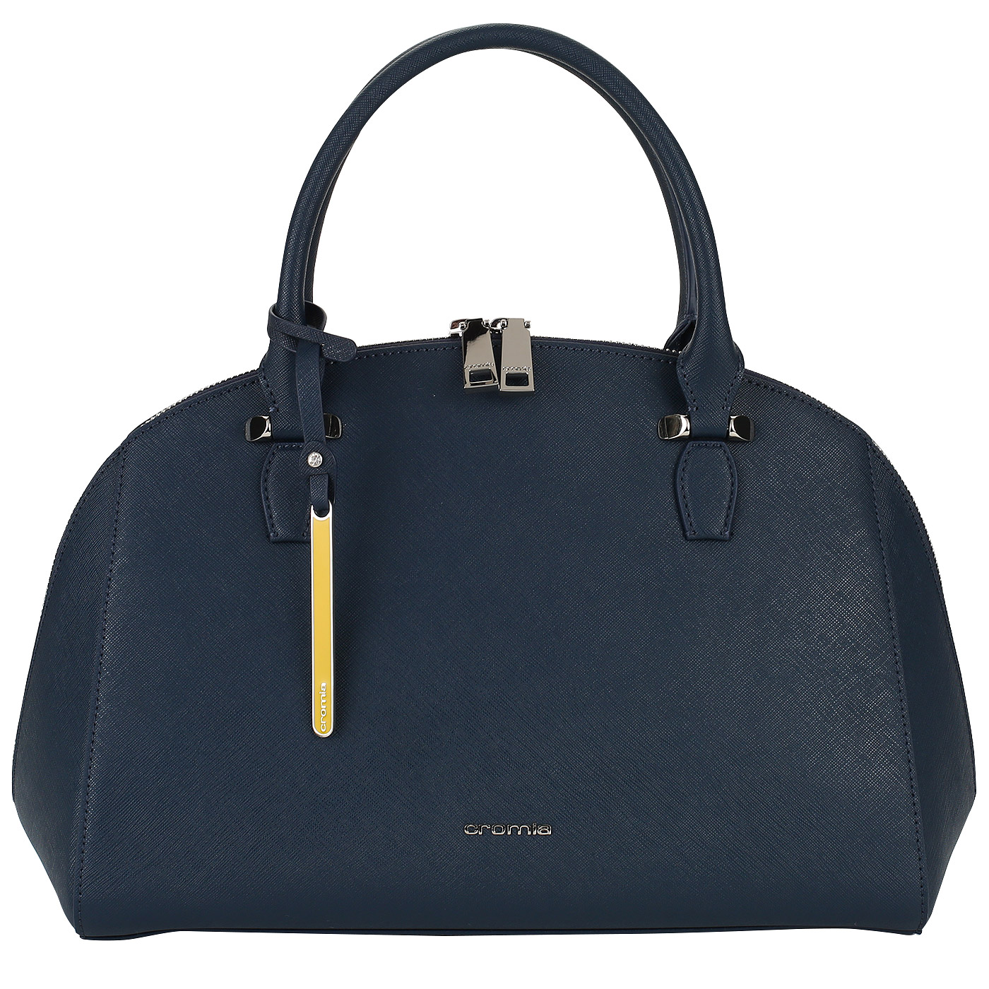 Cromia Женская сафьяновая сумка на двойной молнии