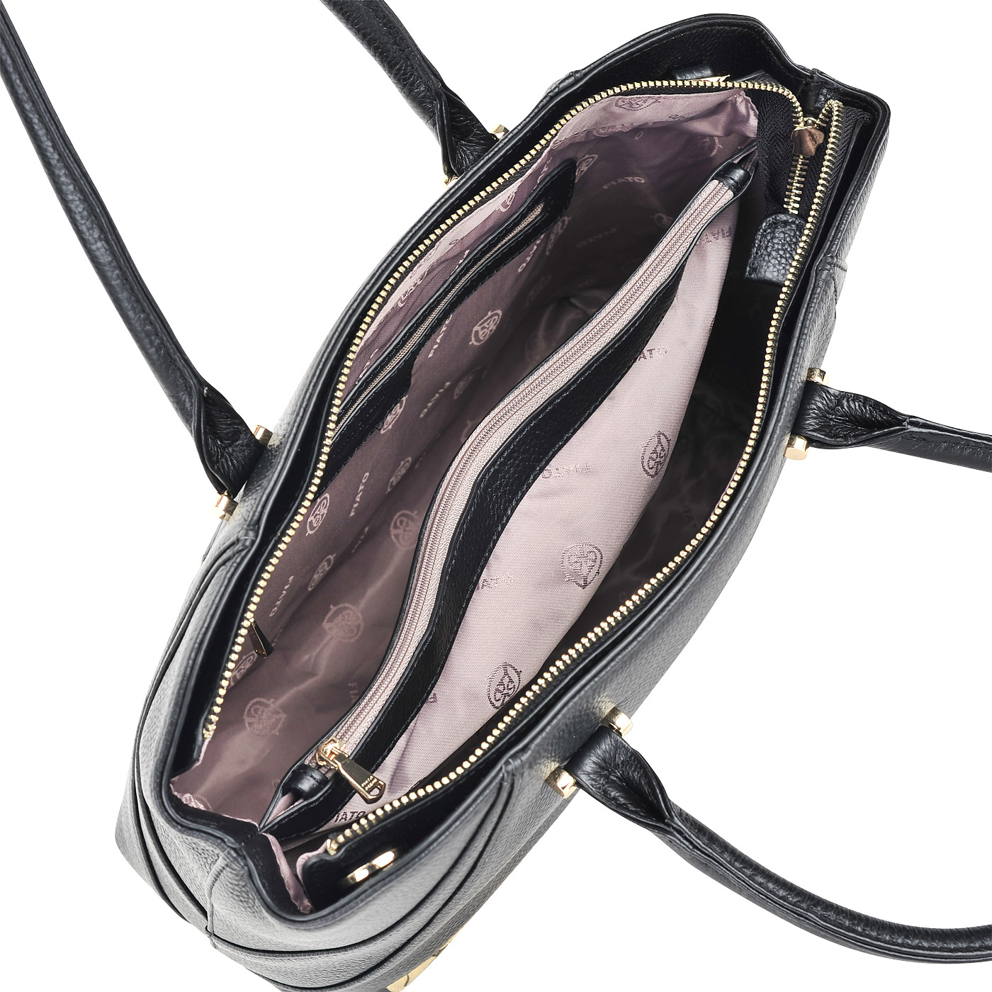 Вместительная кожаная сумка с декоративной аппликацией Fiato Dream 