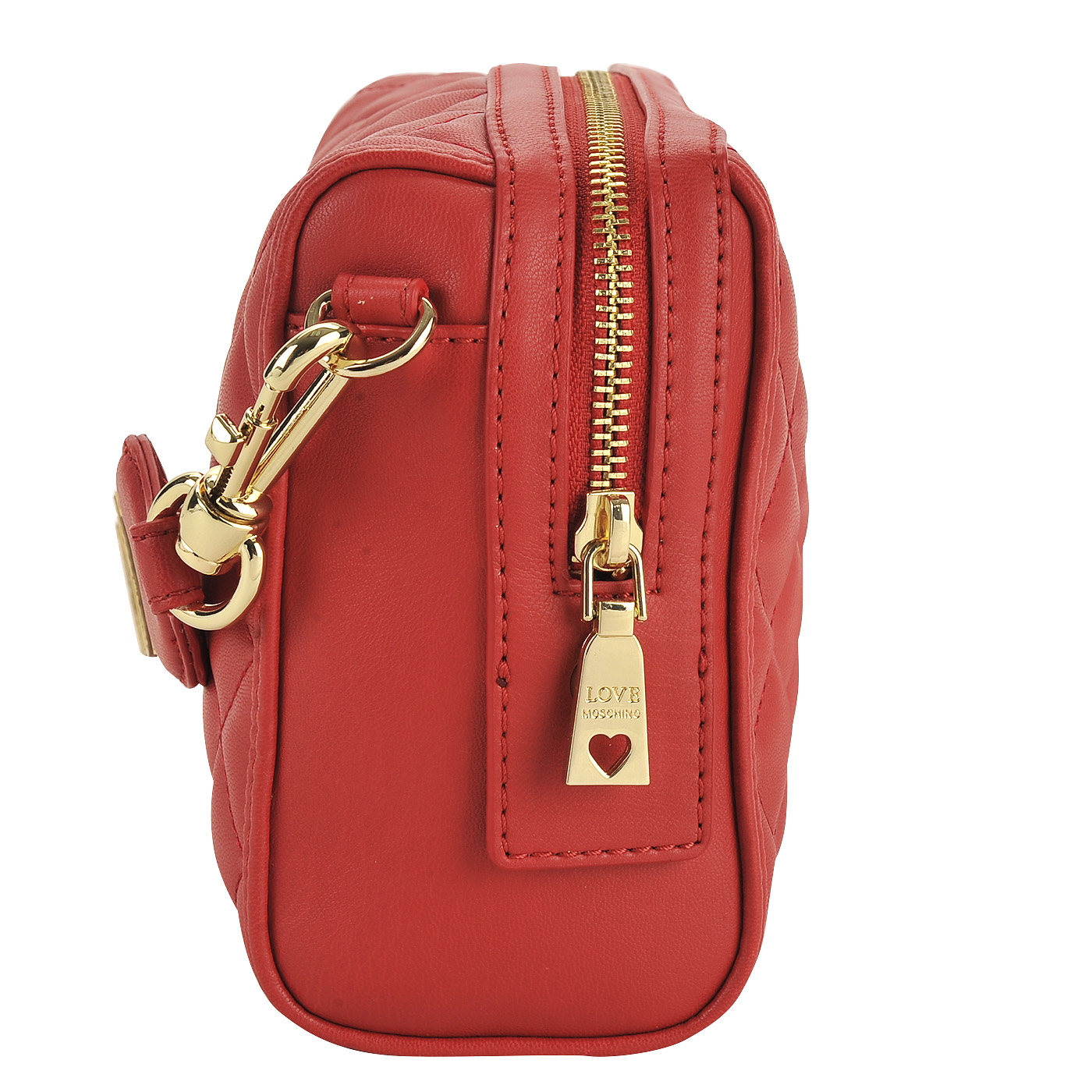 Маленькая стеганая красная сумка со съемным плечевым ремешком Love Moschino Fashion Quilted