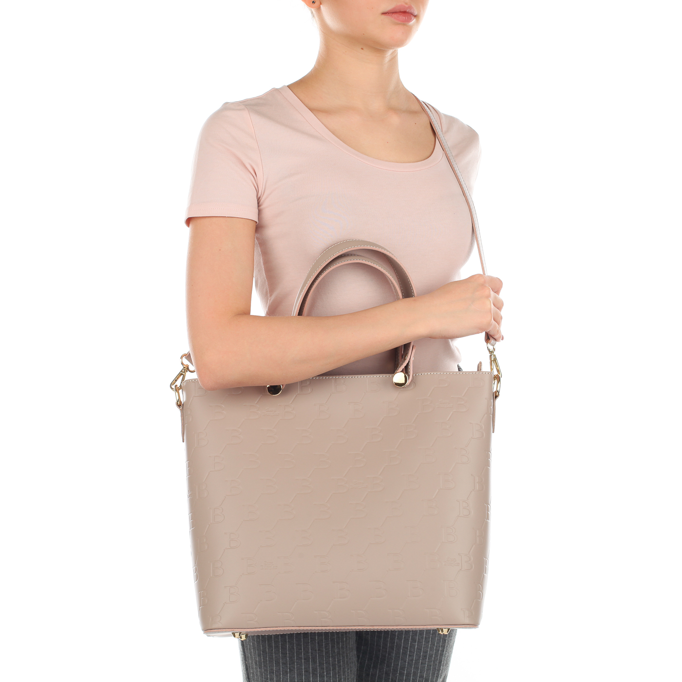 Вместительная женская сумка с тиснением Sara Burglar Diva