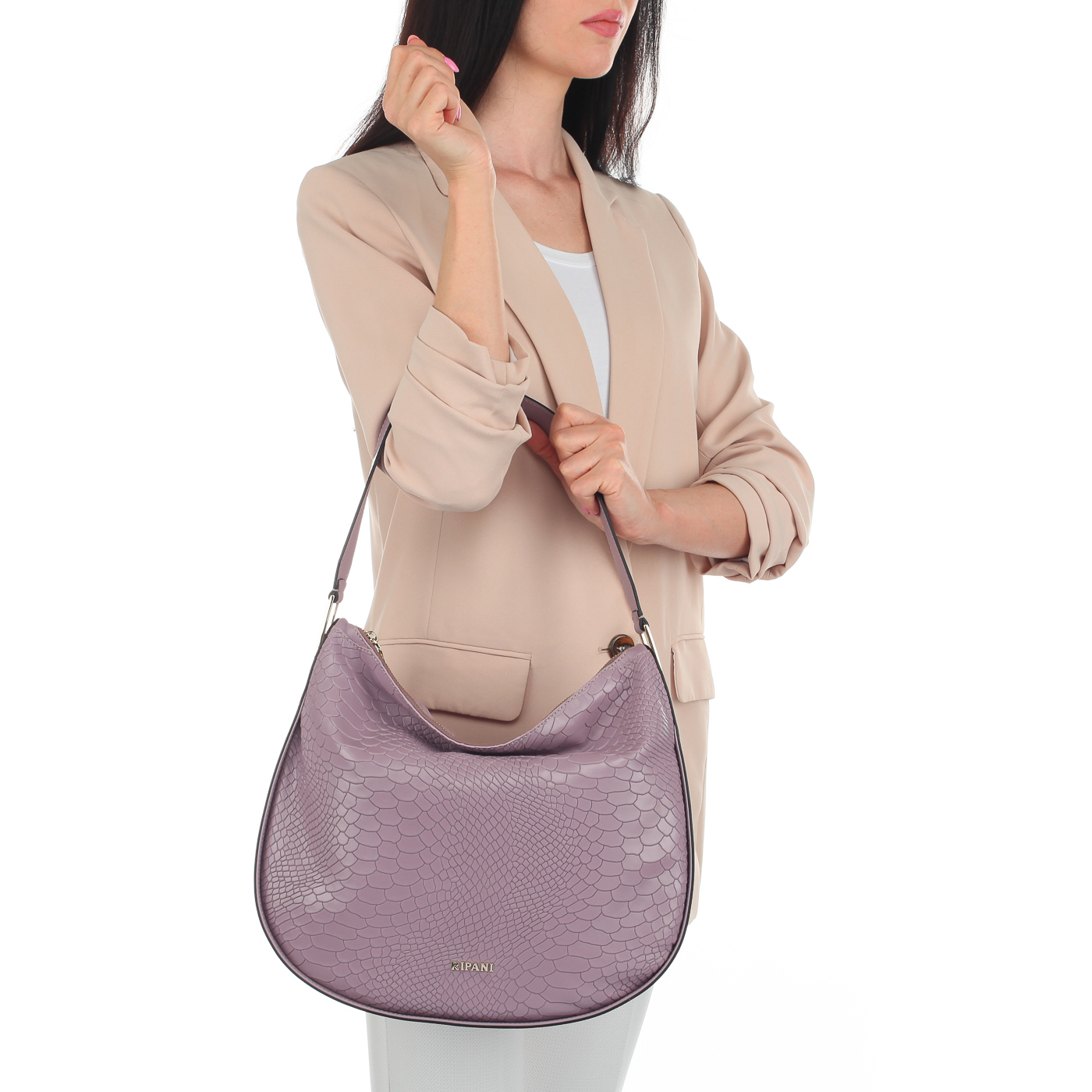 Кожаная сумка-хобо Ripani Meringa