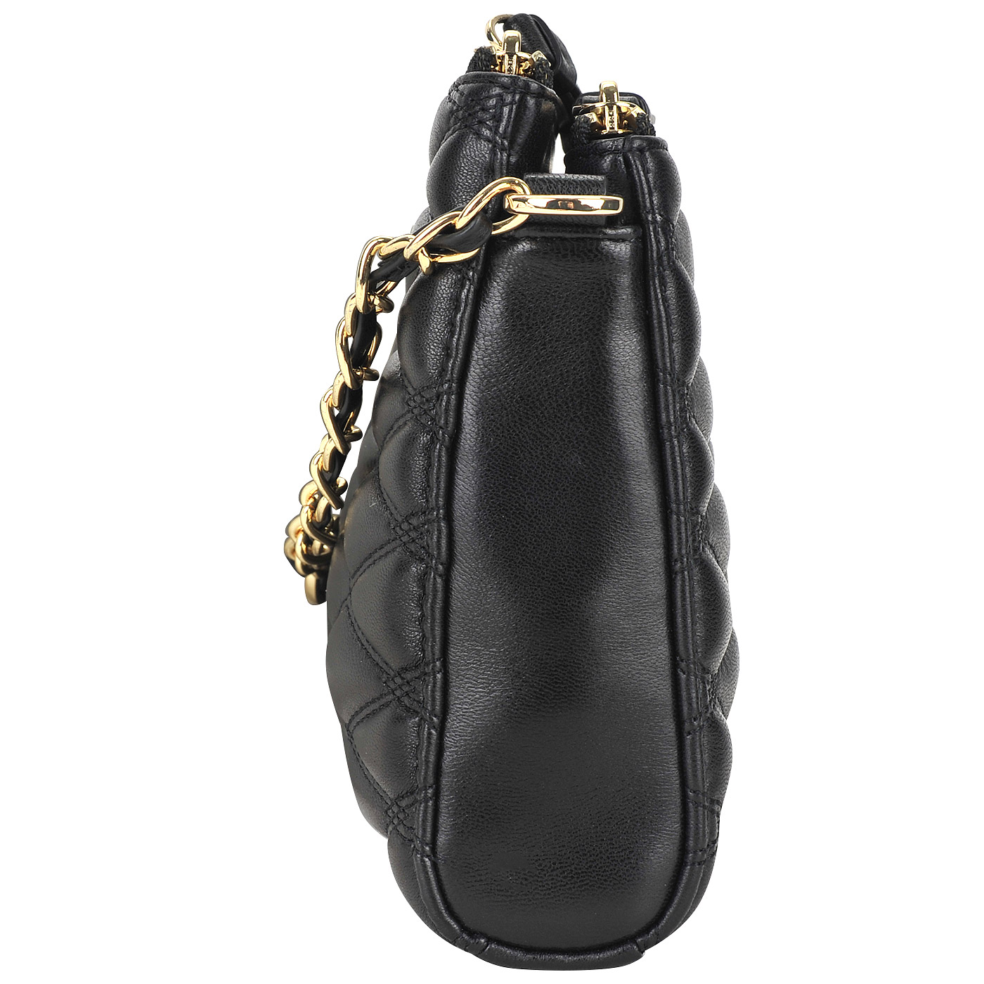 Женская стеганая сумка из черной кожи DKNY Lara