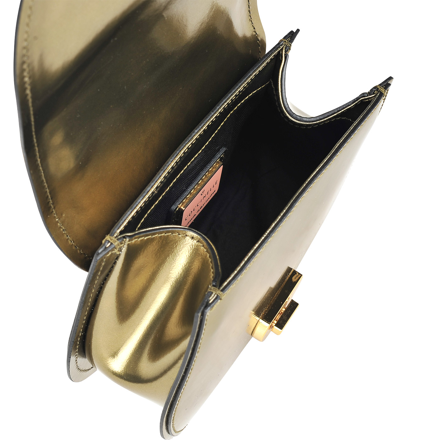Маленькая кожаная сумка на цепочке Coccinelle Violaine mirror