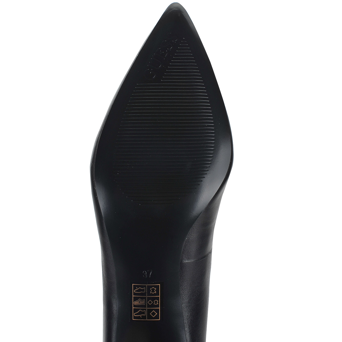 Кожаные туфли-лодочки на низком каблуке Guess Bobbi