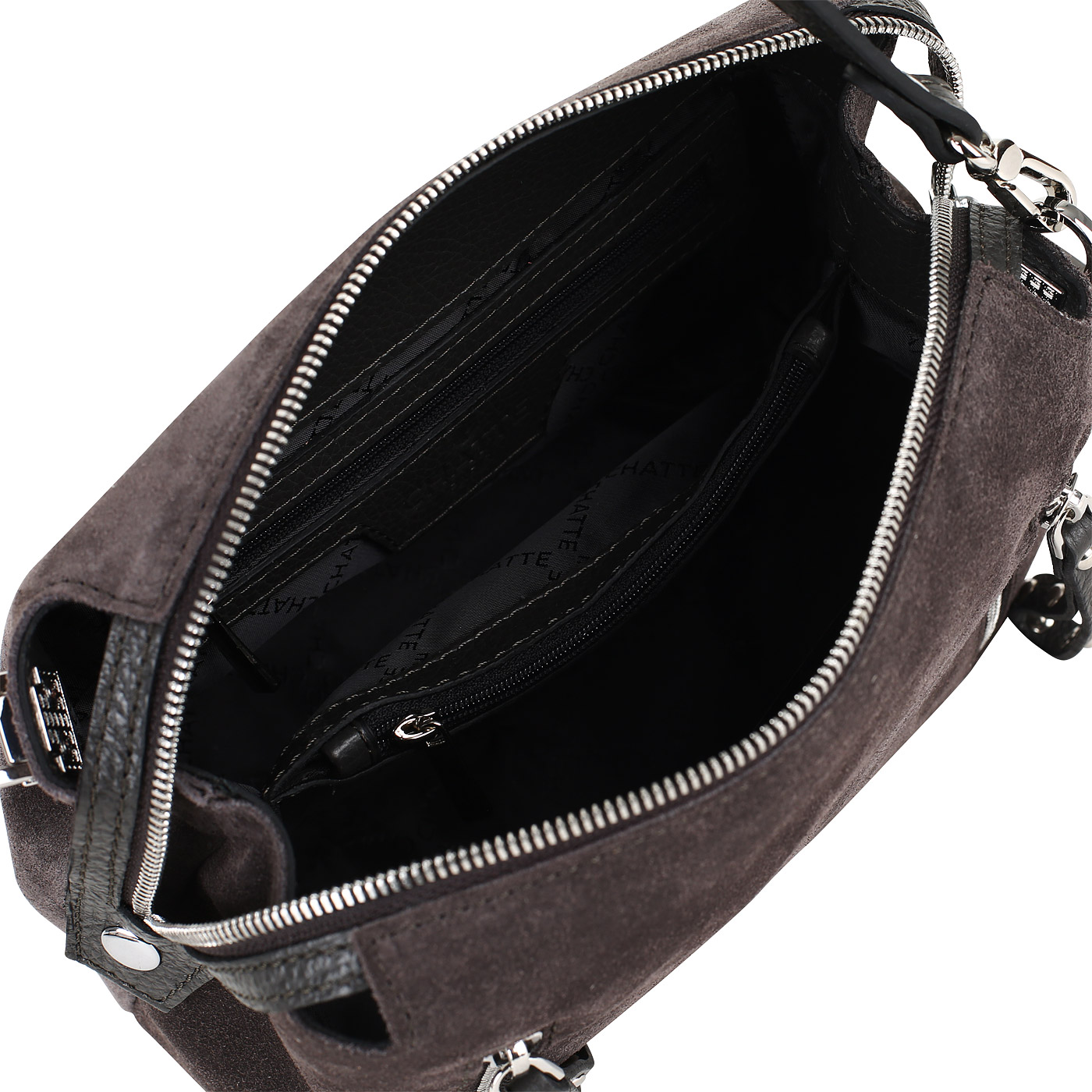 Велюровая сумка через плечо Chatte 