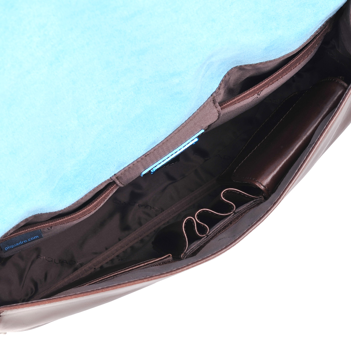 Мужская кожаная сумка через плечо Piquadro Blue square