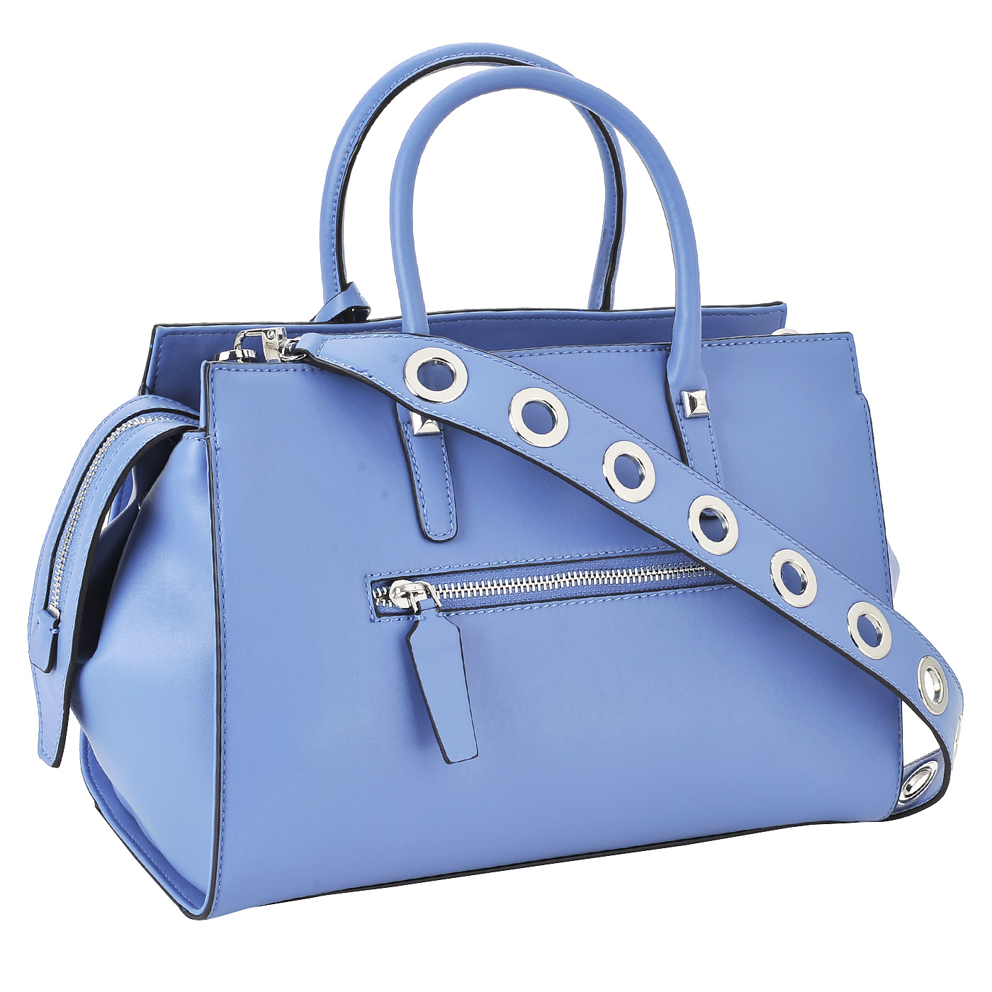Вместительная женская сумка голубого цвета Guess Loree