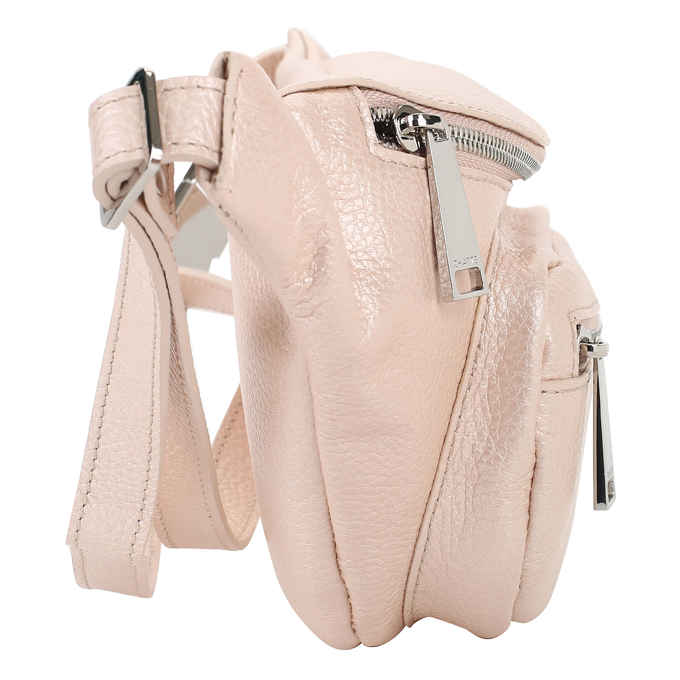 Поясная сумка из металлизированной кожи Chatte 