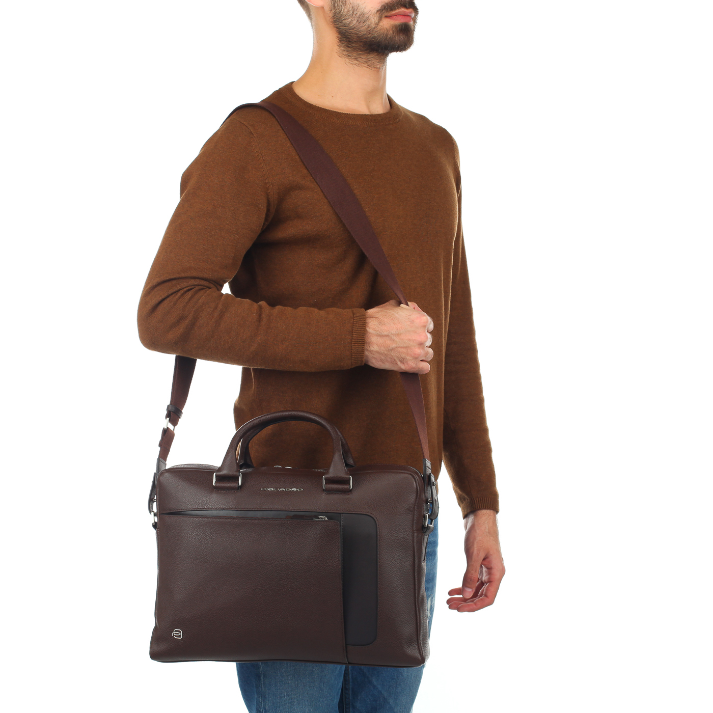 Мужская деловая сумка из натуральной кожи Piquadro Pan