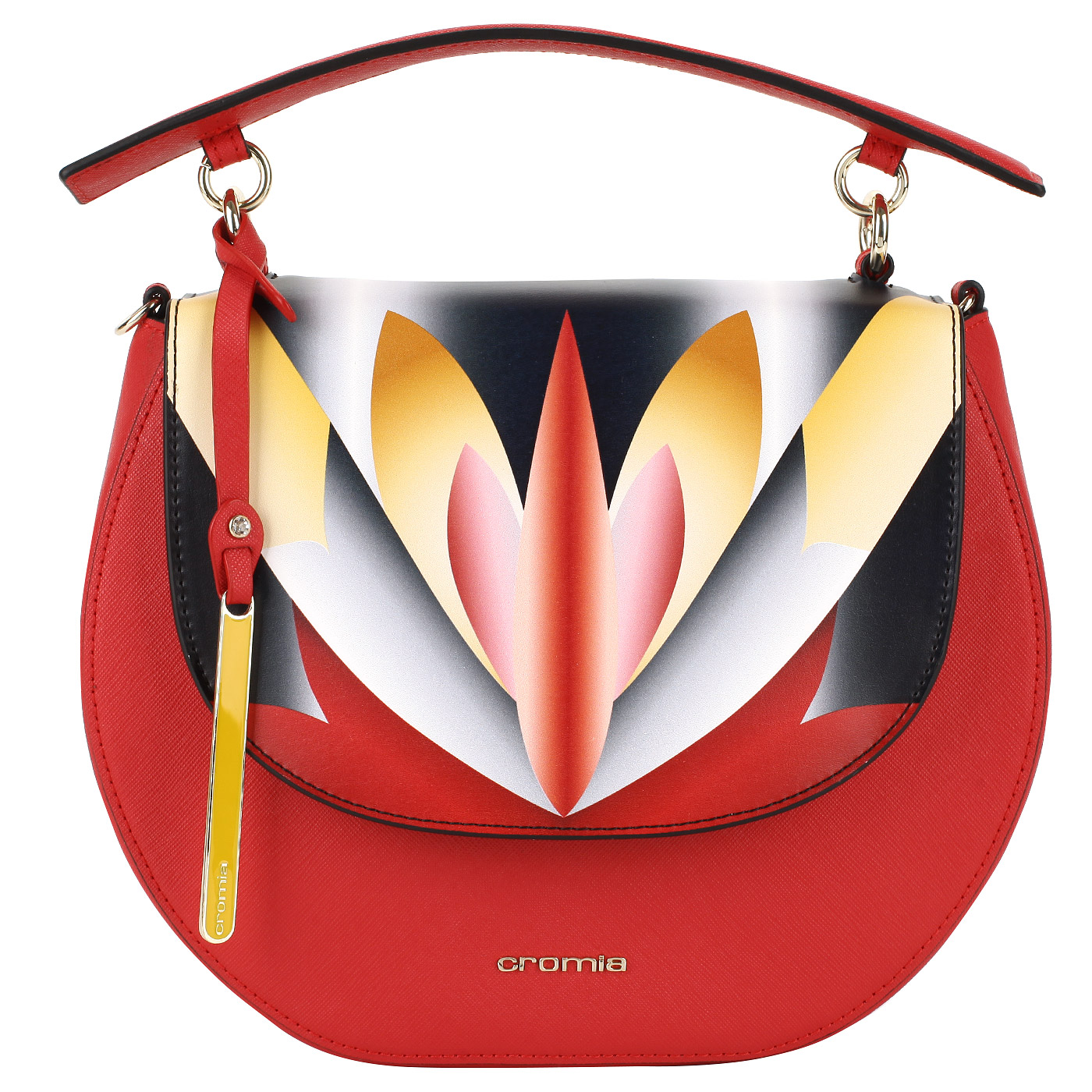 Cromia Сумочка-седло с принтом