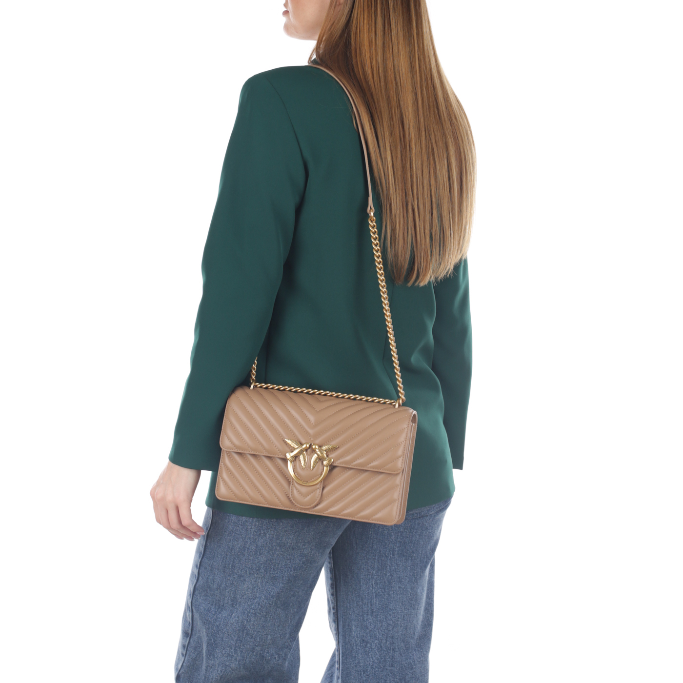 Сумка через плечо с цепочкой Pinko Love One