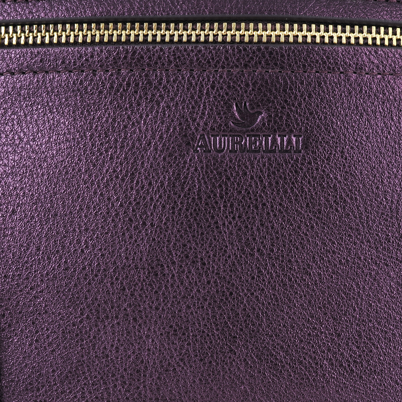 Женский рюкзак из металлизированной кожи Aurelli 