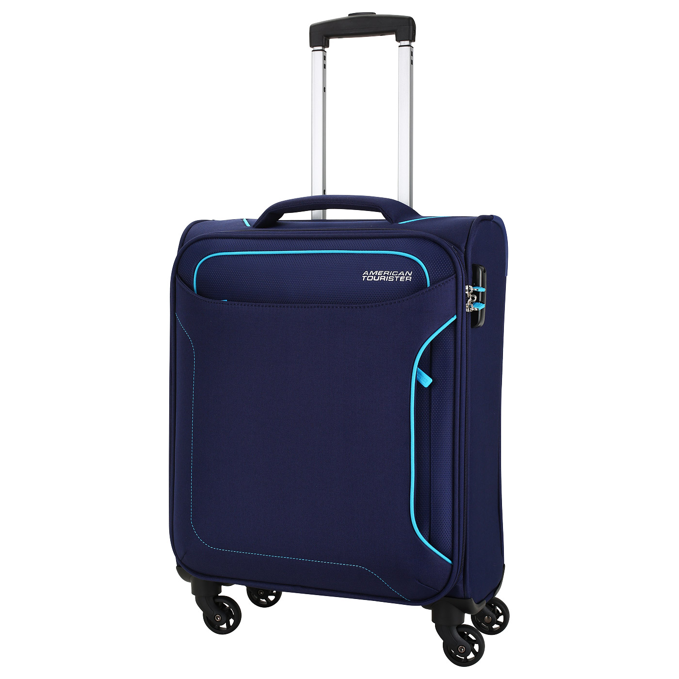 American Tourister Чемодан для ручной клади тканевый с кодовым замком