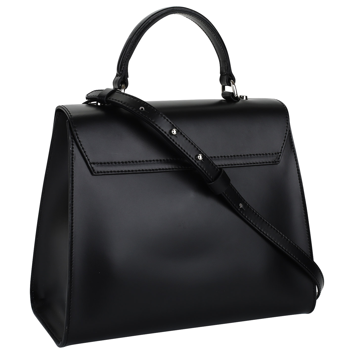 Черная кожаная сумка с плечевым ремешком Coccinelle B14 Design