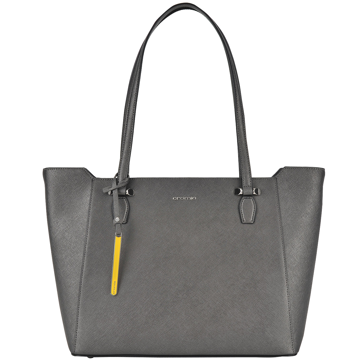 Cromia Женская кожаная сумка-трапеция с длинными ручками