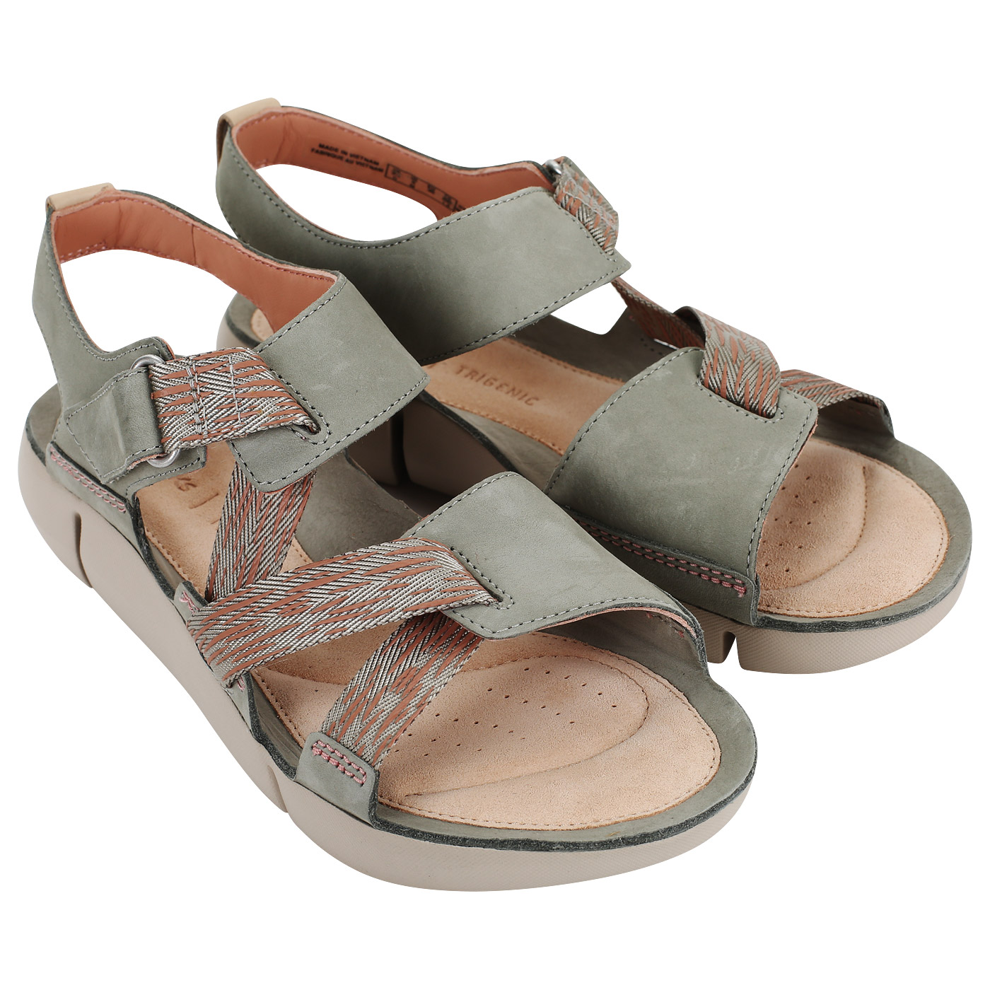 Сандалии из натуральной кожи на липучке Clarks Tri Clover
