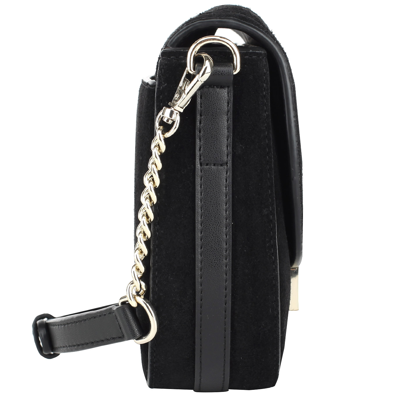 Маленькая замшевая сумка кросс-боди с откидным клапаном DKNY Suede